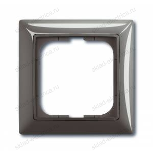 Рамка одинарная с декоративной накладкой Энтре (серый) ABB Basic 55 1725-0-1531