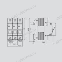 Автоматический трехполюсный выключатель IEK ВА 47-29 C25 4,5 кА (п)