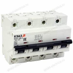 Выключатель автоматический модульный ВА47-100-4C32-УХЛ3 (10кА)-КЭАЗ