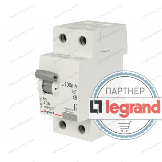 Выключатель дифференциального тока УЗО RX3 40А 100мА АС Legrand 402029 (п)