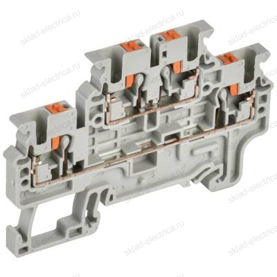 Колодка клеммная CP-ML двухуровневая 2,5мм2 серая IEK