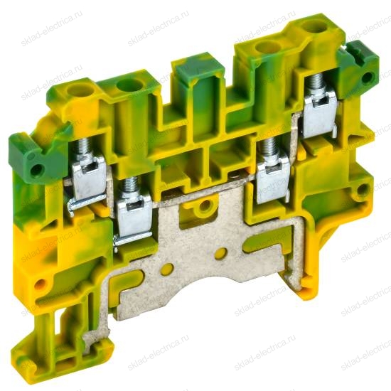 Колодка клеммная CTS-MC-PEN заземляющая 4 вывода 4мм2 желто-зеленая IEK