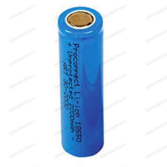 Аккумулятор Proconnect 18650 unprotected Li-ion 2000 mAH индивидуальная упаковка 30-2000-01