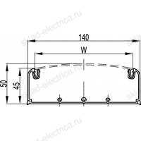 Кабель-канал без крышки 140х50 мм DKC In-Liner Front 01400DKC