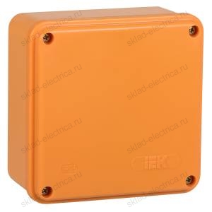 Коробка распаячная огнестойкая ПС 100х100х50мм 4P 4мм2 IP44 гладкие стенки IEK
