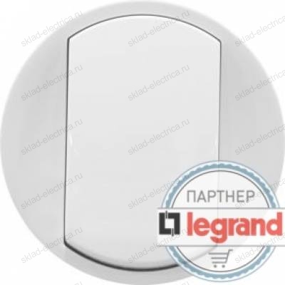 Переключатель кнопочный Legrand Celiane 10А (белый) 68001 - 67031 - 80251
