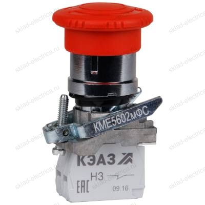 Кнопка КМЕ5111мФС-красный-1но+1нз-гриб-IP40-КЭАЗ