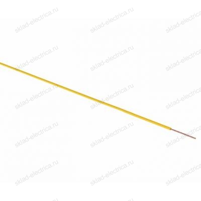 Провод ПГВА 1х0.50 мм² (бухта 100 м) желтый REXANT