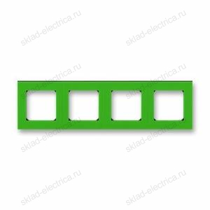 Рамка 4-ая (четверная), цвет Зеленый/Дымчатый черный, Levit