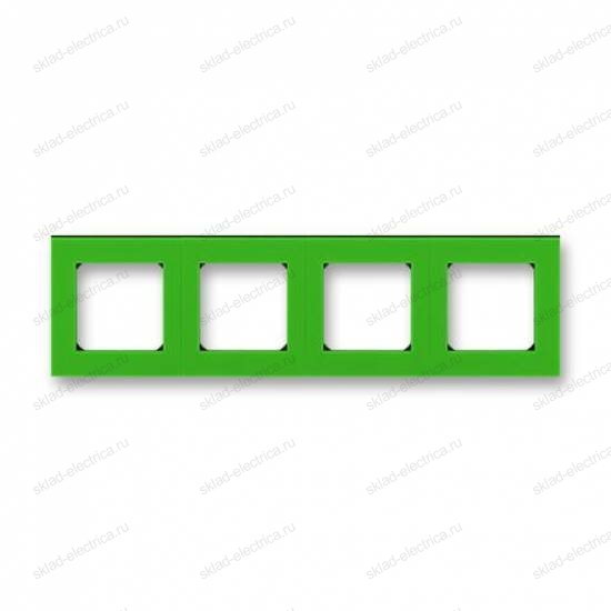 Рамка 4-ая (четверная), цвет Зеленый/Дымчатый черный, Levit
