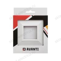 Рамка из металла, "Avanti", белая, 2 модуля