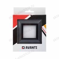 Рамка из металла, "Avanti", темно-серая, 2 модуля