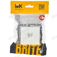 BRITE Розетка компьютерная RJ45 кат.5E РК10-БрБ белый IEK