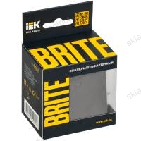 BRITE Выключатель карточный 30А ВС10-1-8-БрТБ темная бронза IEK
