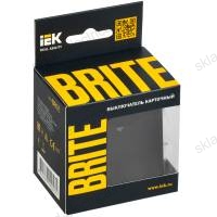 BRITE Выключатель карточный 30А ВС10-1-8-БрГ графит IEK