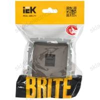 BRITE Розетка компьютерная RJ45 кат.6 РК11-БрТБ темная бронза IEK