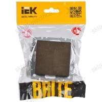 BRITE Выключатель 1-клавишный самовозвратный 10А ВС10-1-4-БрТБ темная бронза IEK