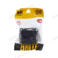 BRITE Розетка двойная TV+RJ45 кат.5E РТВ/РК12-БрГ графит IEK