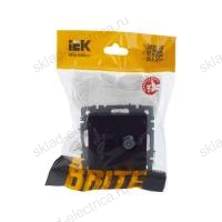 BRITE Розетка двойная TV+RJ45 кат.5E РТВ/РК12-БрЧ черный IEK