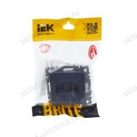 BRITE Розетка двойная RJ11+RJ45 кат.5E РК/Т12-БрМ маренго IEK