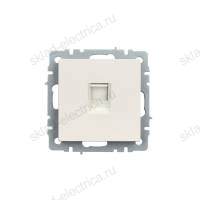 BRITE Розетка компьютерная RJ45 кат.5E РК10-БрЖ жемчуг IEK