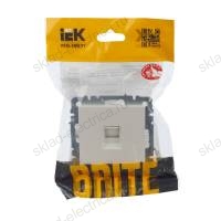 BRITE Розетка компьютерная RJ45 кат.5E РК10-БрЖ жемчуг IEK