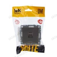 BRITE Розетка компьютерная RJ45 кат.5E РК10-БрШ шампань IEK