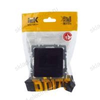 BRITE Розетка двойная RJ11+RJ45 кат.5E РК/Т12-БрЧ черный IEK