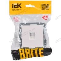 BRITE Розетка компьютерная RJ45 кат.5E РК10-БрЖ жемчуг IEK