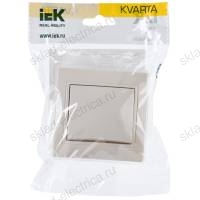 KVARTA Выключатель 1-клавишный 10А IP44 ВС10-1-0-ККм-44 кремовый IEK