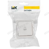 OKTAVA Выключатель 1-клавишный кнопочный для открытой установки 10А ВСк20-1-0-ОКм кремовый IEK