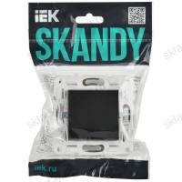 SKANDY Выключатель 1-клавишный проходной 10А SK-V02Bl черный IEK