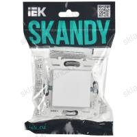 SKANDY Выключатель 1-клавишный кнопочный 10А SK-V14W арктический белый IEK