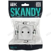 SKANDY Розетка без заземления без защитных шторок 10А SK-R02W арктический белый IEK