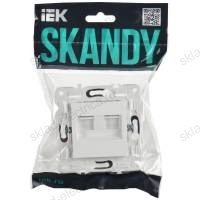 SKANDY Розетка компьютерная двойная RJ45 кат.5E SK-K03W арктический белый IEK