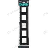 SKANDY Рамка 5-местная SK-F05Bl черный IEK