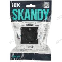 SKANDY Розетка с заземлением с защитными шторками 16А б/к SK-R06Bl черный IEK