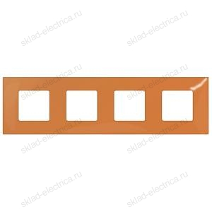 Накладка декоративная на рамку базовую 4 поста Simon 27 Play Color, оранжевый