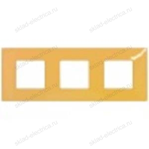 Накладка декоративная на рамку базовую 3 поста Simon 27 Play Color, жёлтый