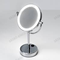K-1005 Зеркало с LED-подсветкой двухстороннее, стандартное и с 3-х кратным увеличением