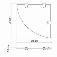 K-533 Полка стеклянная угловая