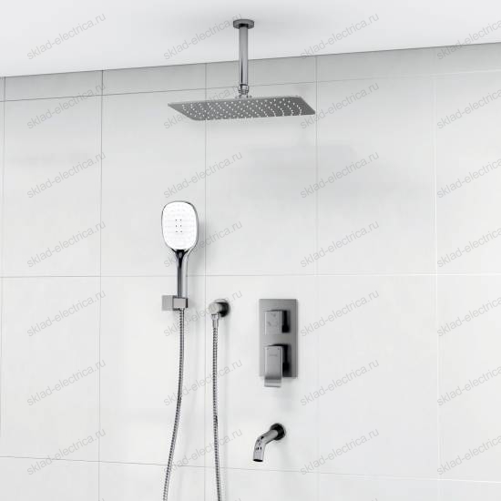 A171668 Встраиваемый комплект для ванны с верхней душевой насадкой, лейкой и изливом