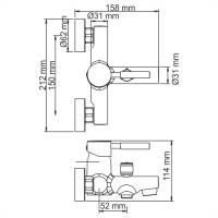 Main 4101 Смеситель для ванны с коротким изливом