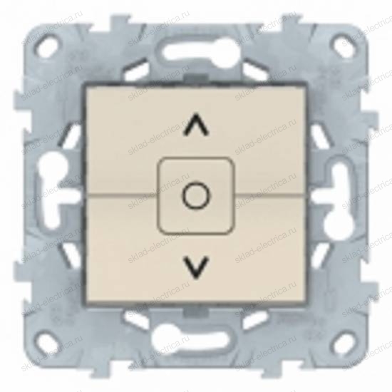  Выключатель управления для жалюзи и рольставней 6А/250 В~ Schneider Unica New, бежевый NU520844
