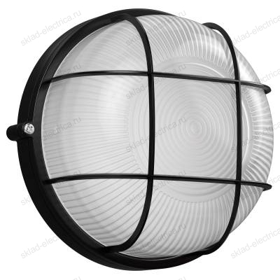 Светильник НПП1302 черный/круг с реш.60Вт IP54 IEK