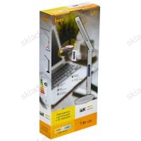 LIGHTING Светильник светодиодный настольный 2011 7Вт на подставке QI-заряд USB-выход кожа белый IEK