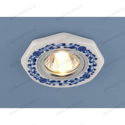 Керамический светильник 9033 WH/BL керамика бело-голубой