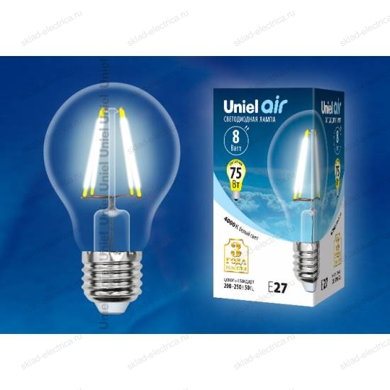 LED-A60-8W/NW/E27/CL GLA01TR картон
