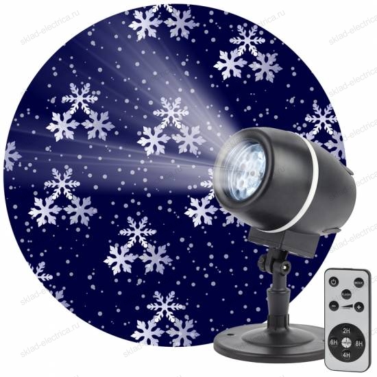Проектор LED Снежный вальс, IP44, 220В (12/180) ЭРА ENIOP-08