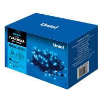 ULD-S1000-120/DBA BLUE IP67 Гирлянда светодиодная с контроллером, 10м. 120 светодиодов. Синий свет. Провод черный. ТМ Uniel